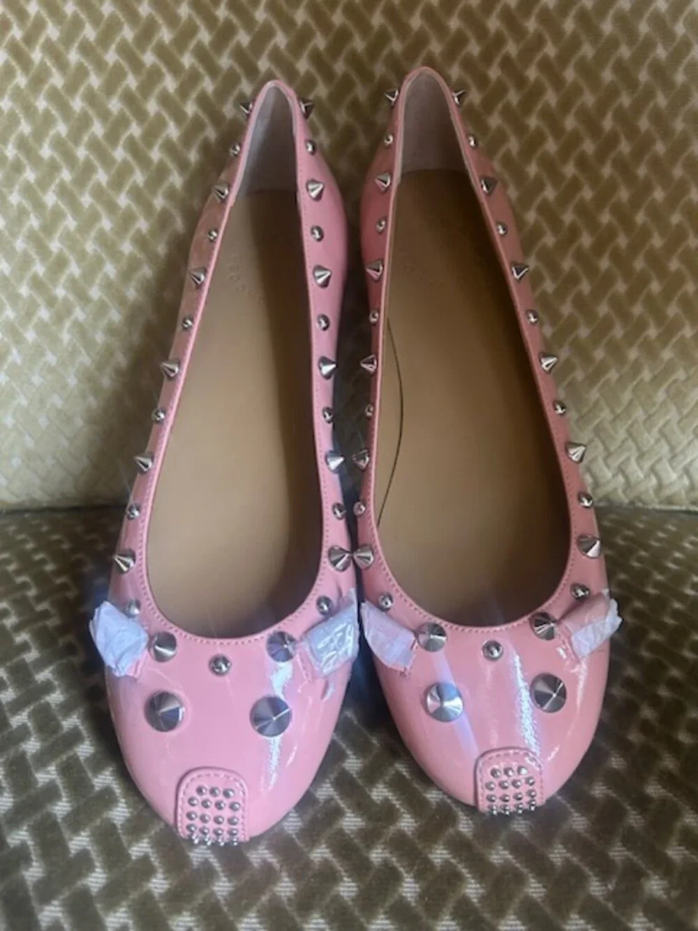 Marc by Marc Jacobs Piggy Pink Patent Leather Studded Ballet Flats NWB - Picture 16 of 16